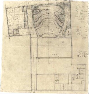 Hildebrand, Adolf von; München, Thersienstr.; Theaterbau - Grundriss