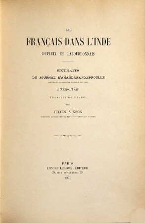 Les Français dans l'Inde, Dupleix et Labourdonnais