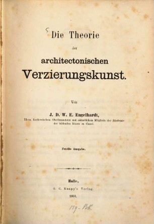 Die Theorie der architectonischen Verzierungskunst