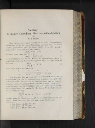 Nachtrag zu meiner Abhandlung über Quecksilberhaloide