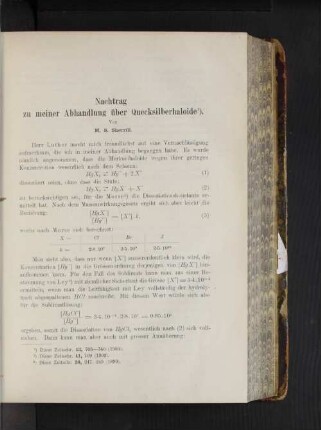 Nachtrag zu meiner Abhandlung über Quecksilberhaloide