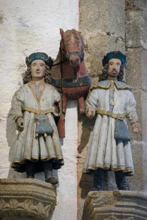 Frankreich. Bretagne. Finistere. Langulvoa. Chapelle de Langulvoa. Saint Come und Saint Damien. Ende 17 Jahrhundert