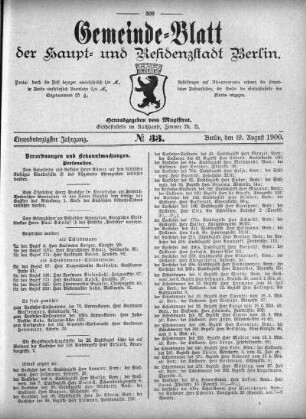 1900,33: No. 33, 19. August 1900