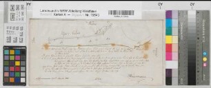 Levern (Stemwede) Straße des Kolonen Pieper 1805 o.M. 17 x 36 kol. Zeichnung Heuermann aus: Levern B Nr. 114 KS Minden A Nr. 110