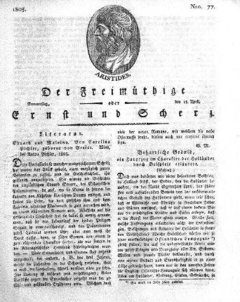 Nro. 77, Donnerstag, den 18. April 1805