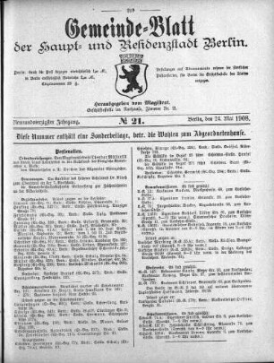1908,21: No. 21, 24. Mai 1908
