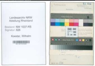Entnazifizierung Wilhelm Koester , geb. 00.00.0000 (Verw.Angestellter)