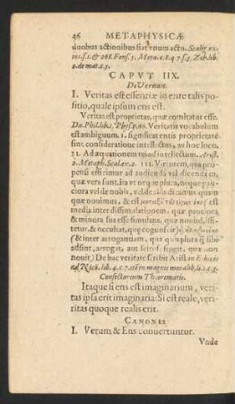 Caput IIX. De Veritate.