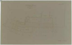 Gsaenger, Gustav; München; Stadtmuseum, Erweiterung - Erweiterung 3. Bauabschnitt, Variante I. (Grundriss Keller)