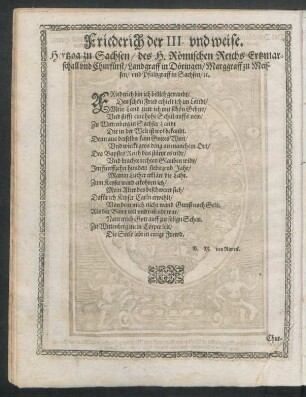 Friederich der III. und weise.