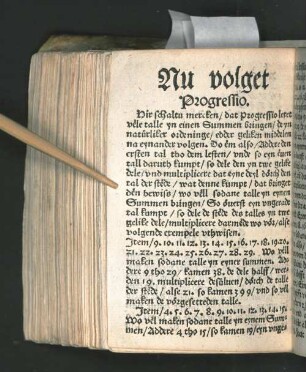 Nu volget progressio