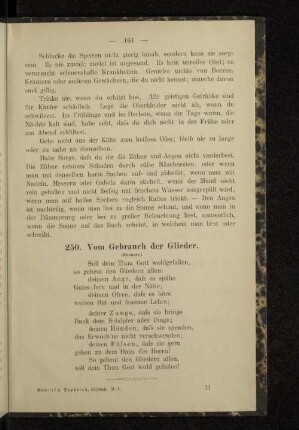 250. Vom Gebrauch der Glieder.