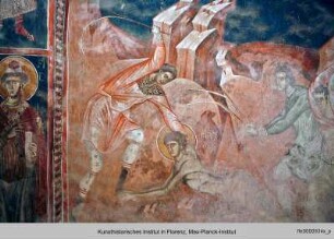 Die Ausmalung der Saalkirche : Der Zyklus des Heiligen Georg : Die Auspeitschung des Heiligen Georg
