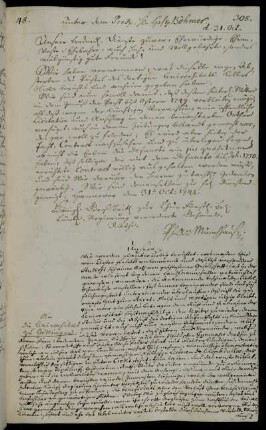 Anforderung eines Gutachtens zur weiteren Verpachtung des Universitätsweinkellers nach dem Ableben des bisherigen Pächters Olive und eventuellen Ansprüchen an der Pacht bis Ostern 1749 oder 1750 durch die Erben.