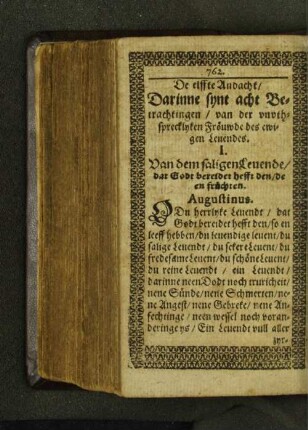 I. Van dem saligen Leuende/ dat Godt bereidet hefft ... [u. a.]