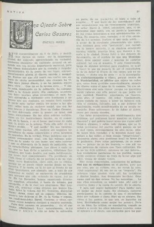 Una ojeada sobre Carlos Casares (Buenos Aires)