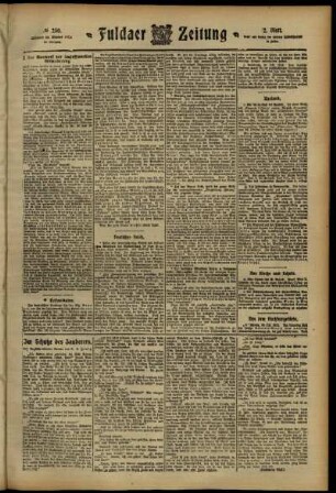 Zweite Ausgabe vom Mittwoch, den 30. Oktober 1912.