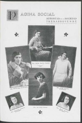 Páginas socíal - Señoritas de la Sociedad Tresarroyense