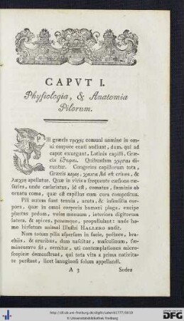 Caput I. Physiologia, & Anatomia Pilorum.
