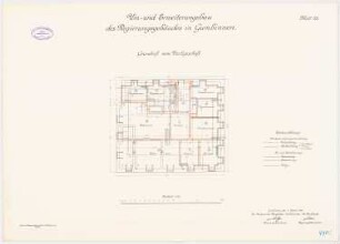 Regierungsgebäude, Gumbinnen Wohngebäude: Grundriss Dachgeschoss 1:100