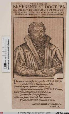 Bildnis Abraham Ulrich (lat. Ulricus)