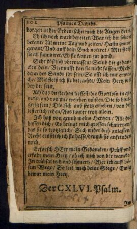 Der CXLVI. Psalm.
