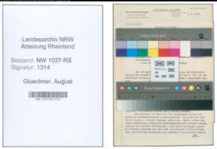 Entnazifizierung August Glueckner , geb. 05.06.1895 (Polizeibeamter)