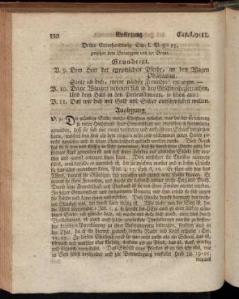 Dritte Unterhandlung Cap. I. V. 9 - 11. zwischen dem Bräutigam und der Braut.