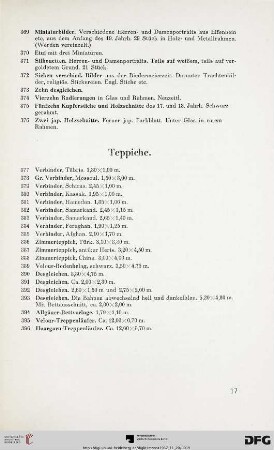 Teppiche (Nr. 377-396)