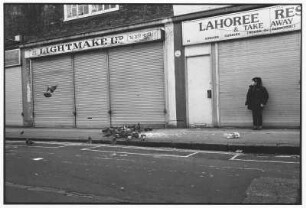 London. Geschlossene Ladengeschäfte