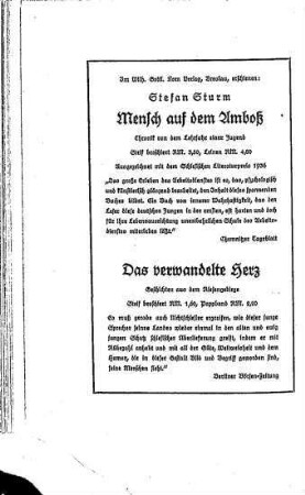 Im Wilh. Gottl. Korn Verlag, Breslau, erschienen
