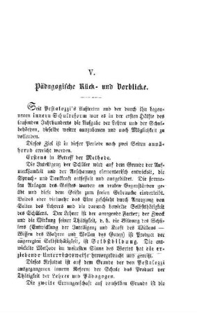Pädagogische Rück- und Vorblicke