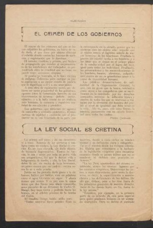 El crimen de los gobiernos