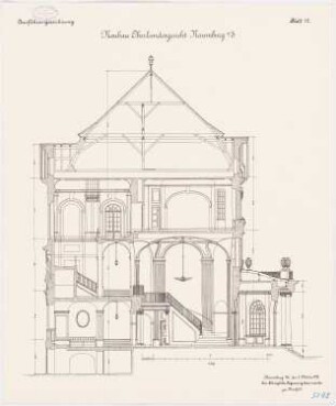 Oberlandesgericht, Naumburg/Saale: Querschnitt 1:50