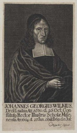 Bildnis des Johannes Georgius Wilkius