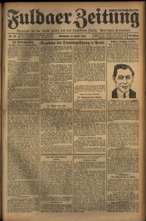 Ausgabe vom Mittwoch, den 24. April 1929.