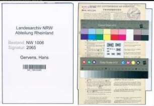 Entnazifizierung Hans Gervens , geb. 17.07.1906 (Kellner)
