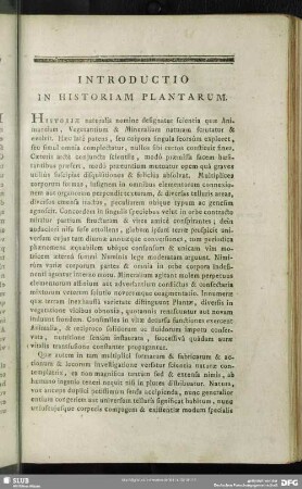 Introductio In Historiam Plantarum