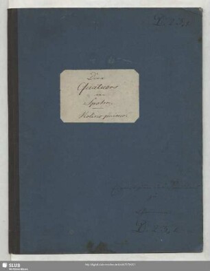 Deux Quatuors pour deux Violons, Alto et Violoncelle : Oeuv. 4