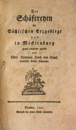 Die Schäfereyen im Sächsischen Erzgebirge und in Mecklenburg