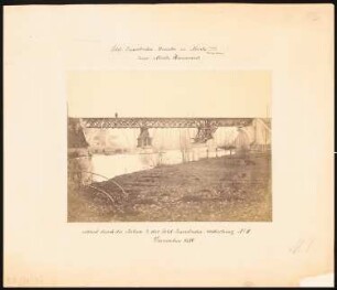 Feld-Eisenbahnbrücke bei Nuits-sous-Raviéres der Linie Nuits-Chaumont: Ansicht