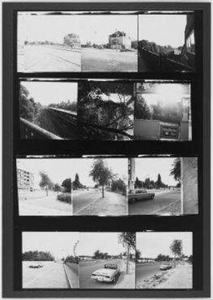 Verkehrsmuseum (nicht realisiert) – Varianten I-IV, Baubestand Gelände Jafféstraße: Ansichten. Berlin-Charlottenburg, Jafféstraße/Heerstraße