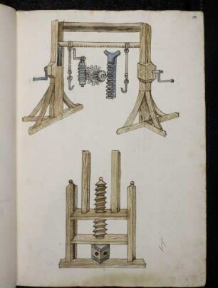 Zug mit Schneckengetriebe; Schraubstock