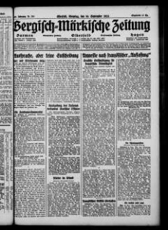 Bergisch-märkische Zeitung. 1924-1938