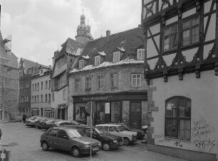 Wohn- und Geschäftshaus "Der Grashof" : Wohn- und Geschäftshäuser an der Einmündung Graseweg/Große Klausstraße. Mitte: "Der Grashof" (Umbau 18. Jh.), Graseweg 1. Links davon Wohnhaus, Große Klausstraße 3