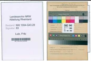Entnazifizierung Fritz Lutz , geb. 19.11.1918 (Berufsberater)