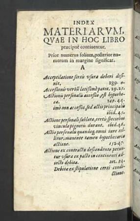 Index Materiarum, quae in hoc libro praecipuè continentur.