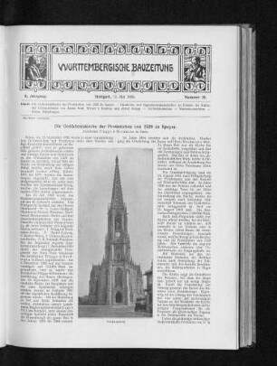 Die Gedächniskirche der Protestanten von 1529 zu Speyer