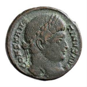 Münze, Follis, Aes 3, 323 - 324 n. Chr.