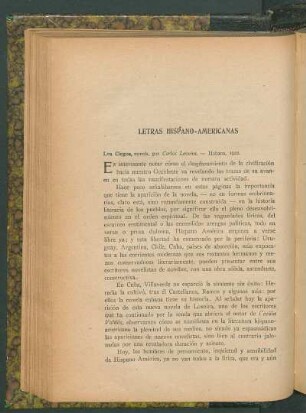 Letras hispano-americanas